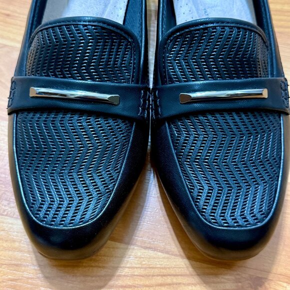 NEW Clarks Juliet Aster Size 9.5W Black Textured Leather Loafers ~ Perfect - Picture 5 of 11